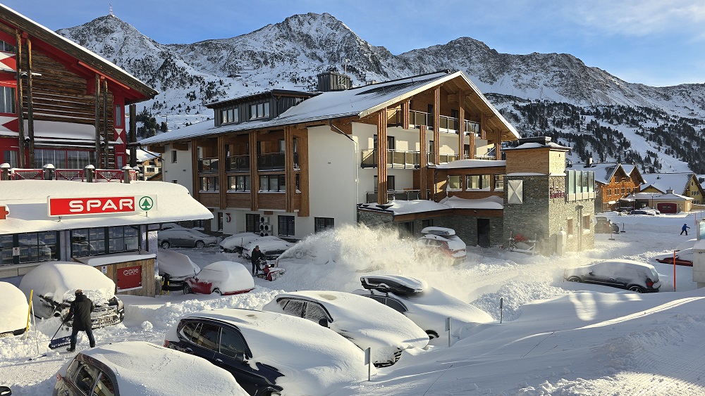 De eerste ochtend in Obertauern.